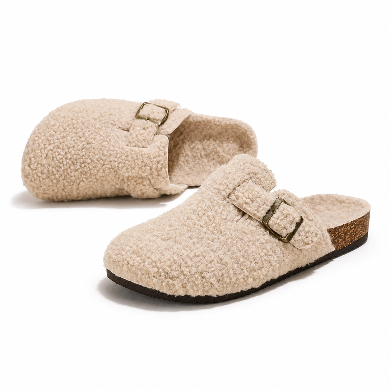 Mules Sabots Calmine – Laine Bouclée