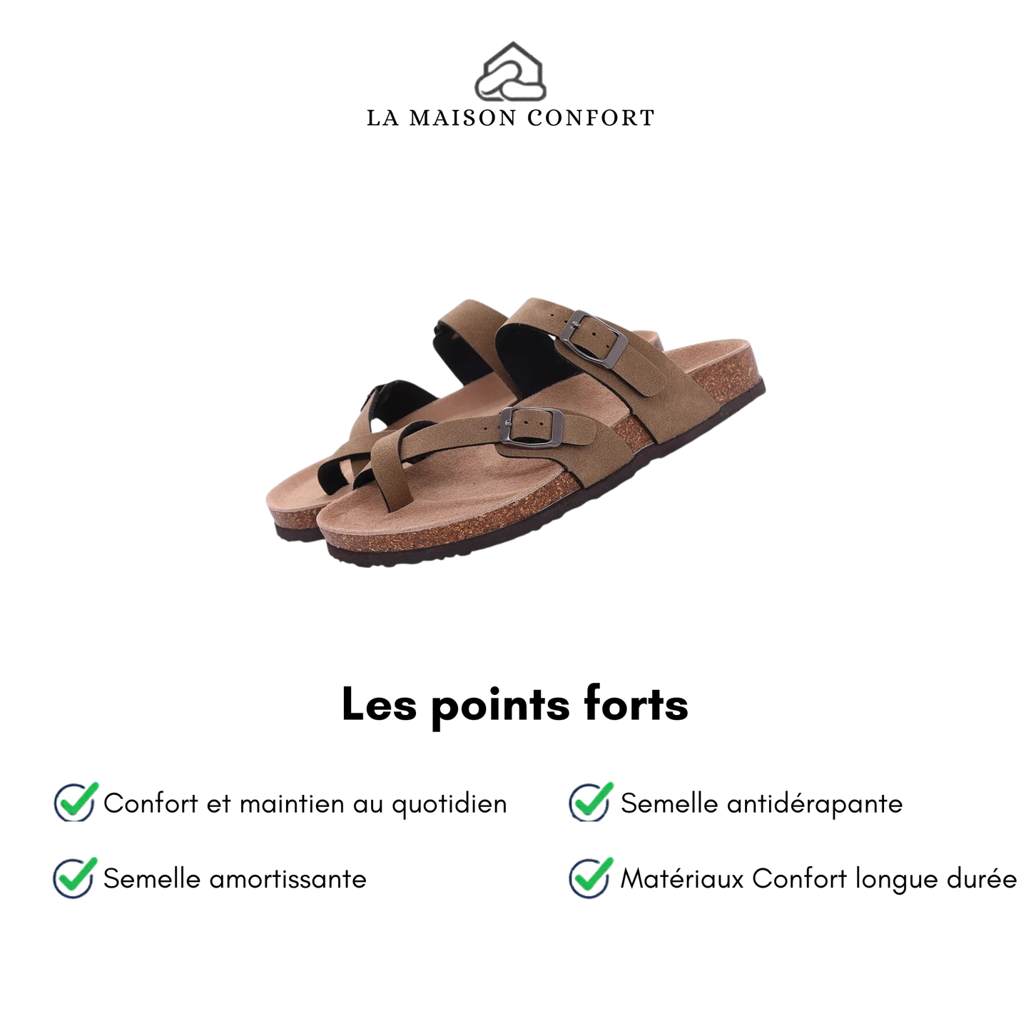 Sandales à Boucles Confort - Calmote
