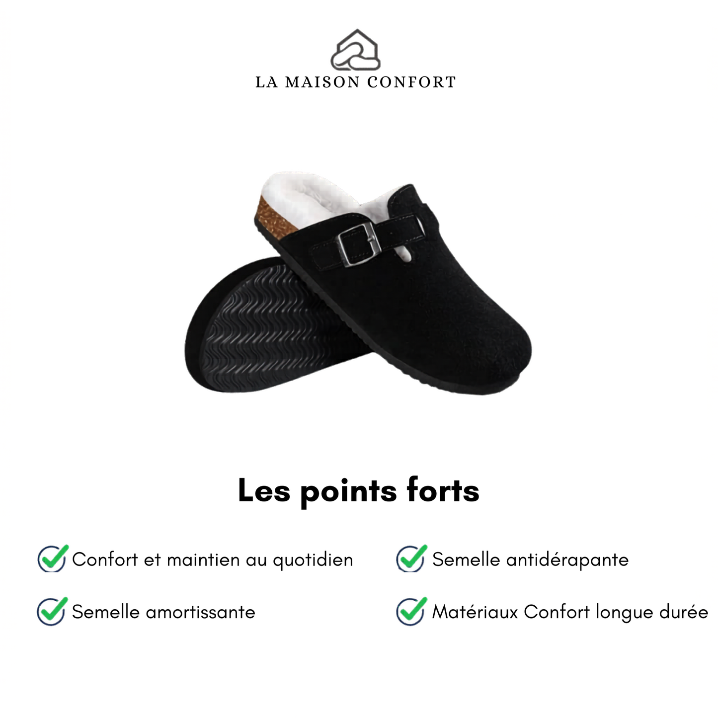 Mules Sabots Unisexe - Calmine Fourrée