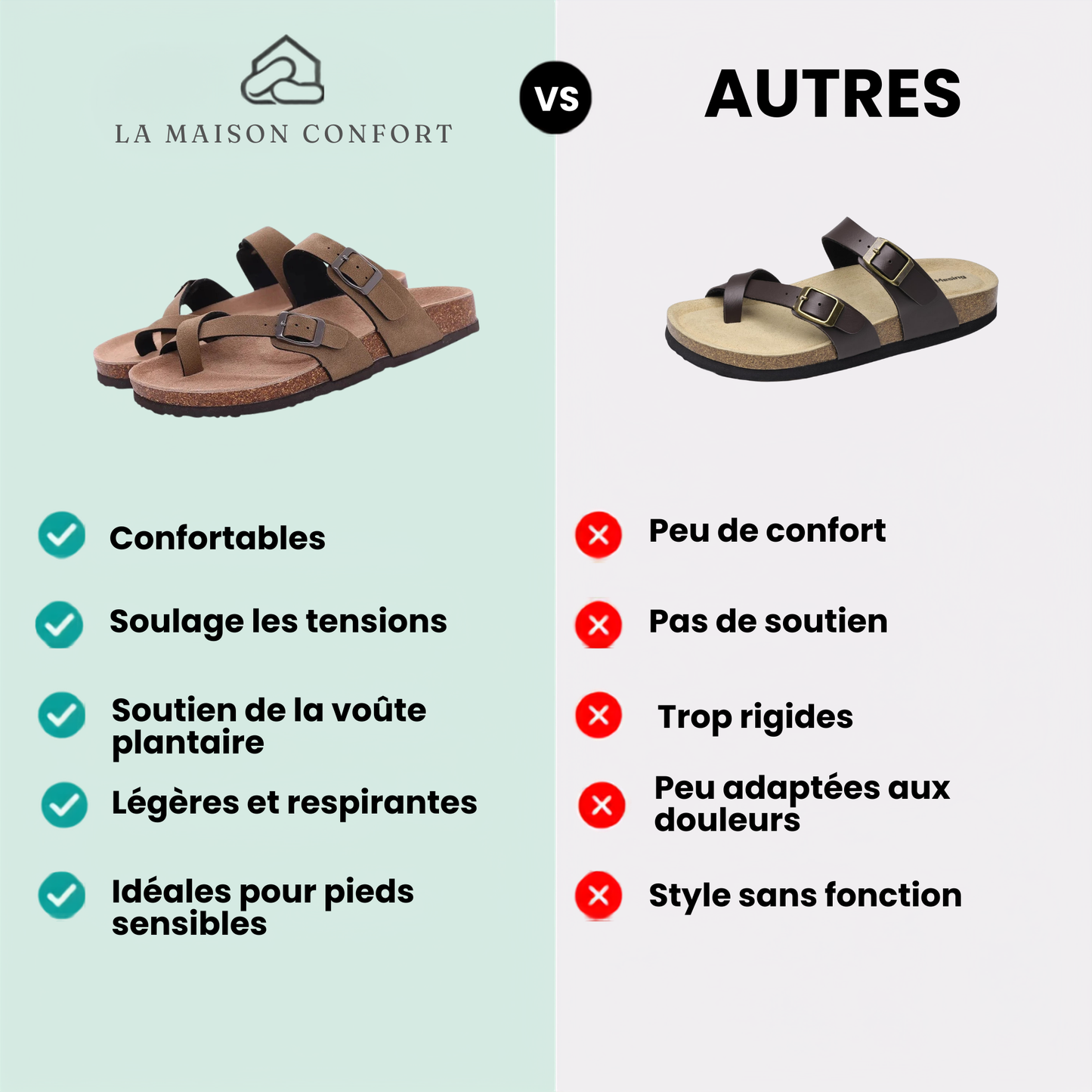 Sandales à Boucles Confort - Calmote
