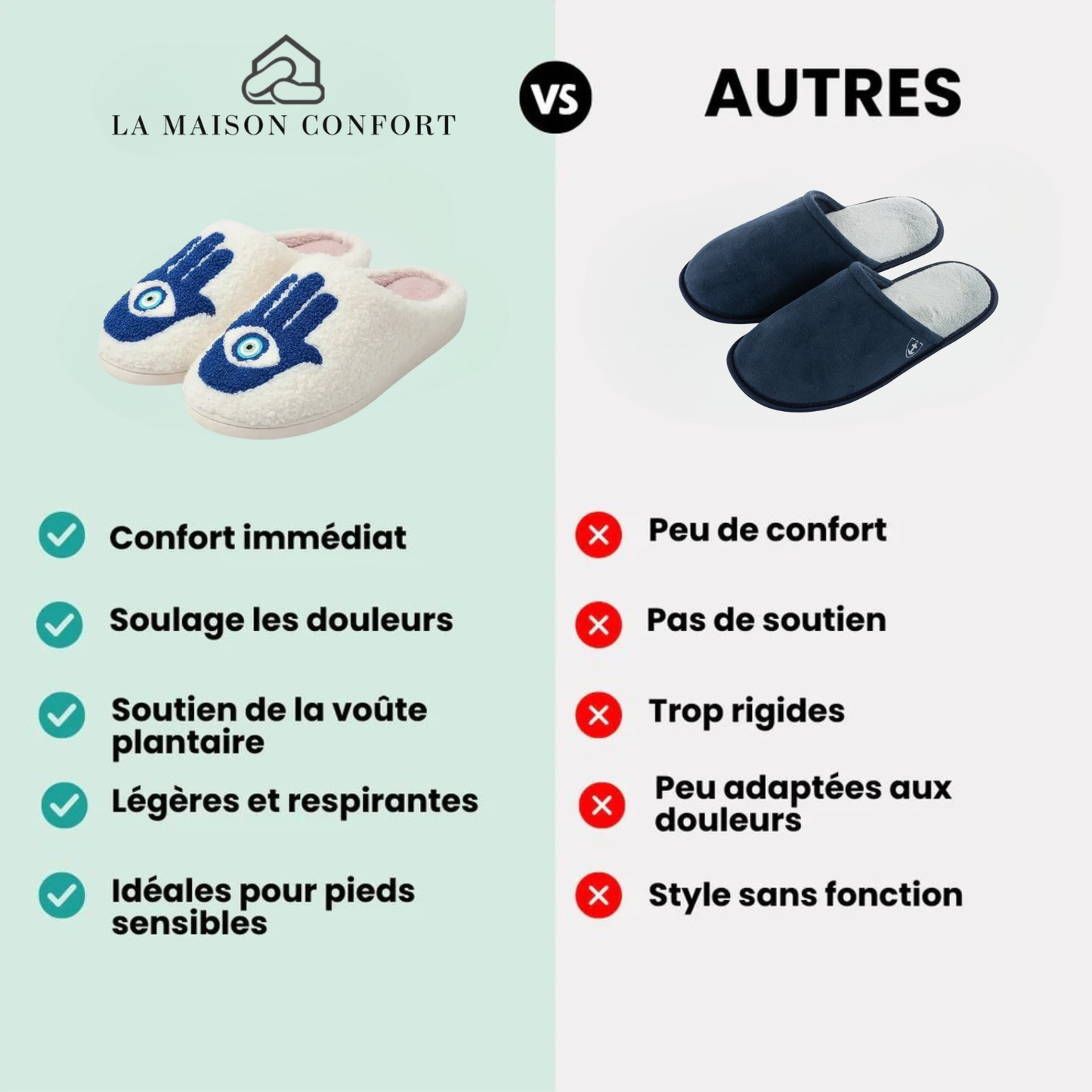 Chaussons Confort Calmero - Main de Fatma
