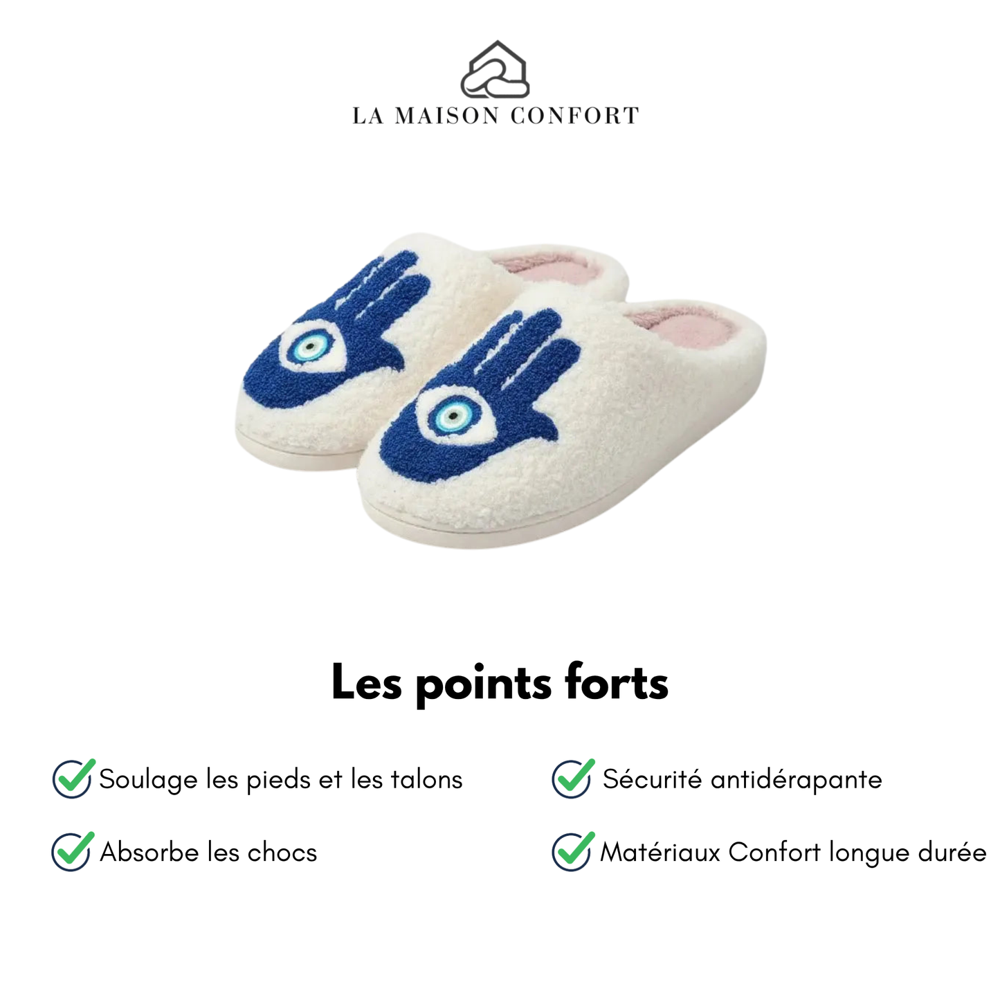 Chaussons Confort Calmero - Main de Fatma