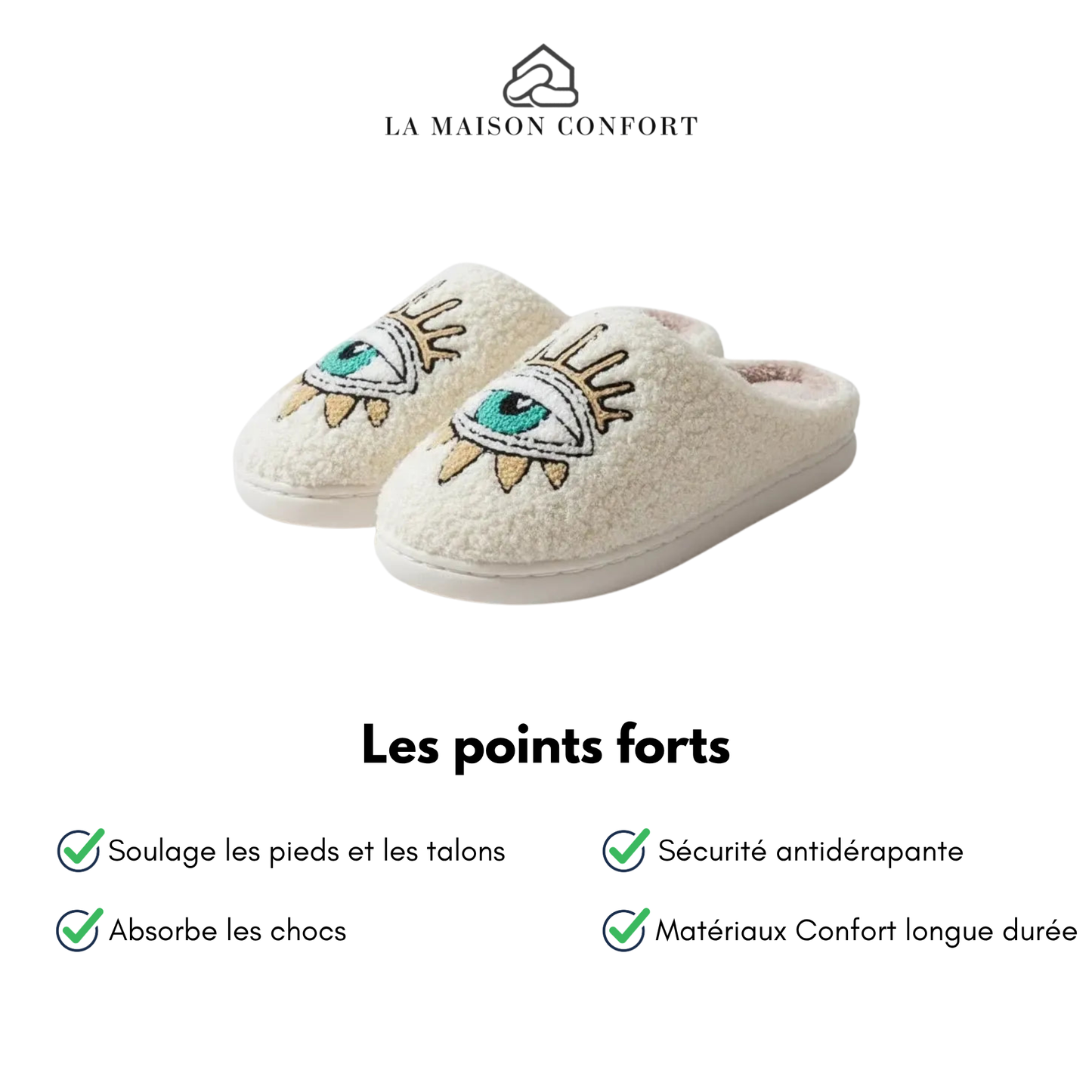 Chaussons Confort Calmero - Yeux