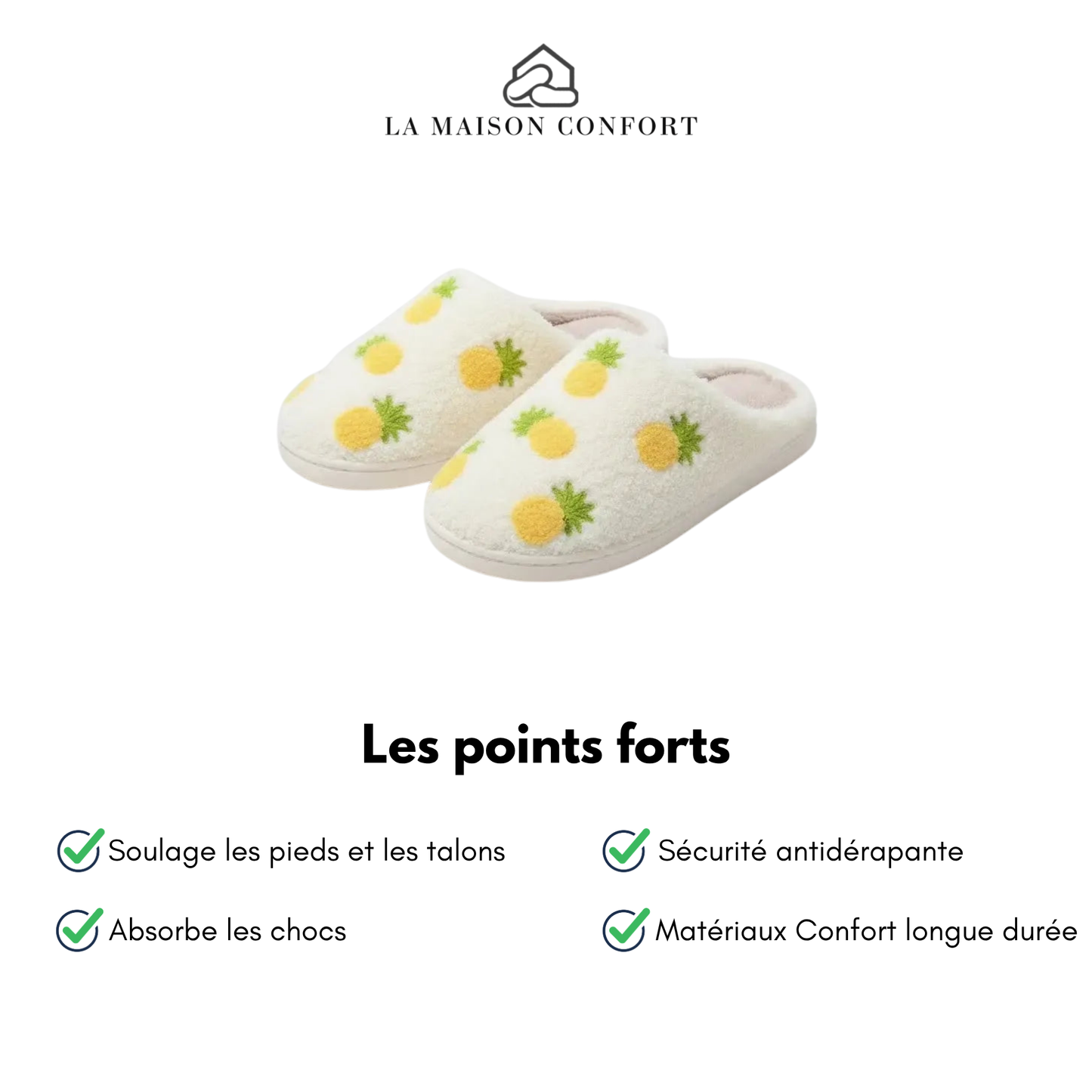 Chaussons Confort Calmero – Ananas