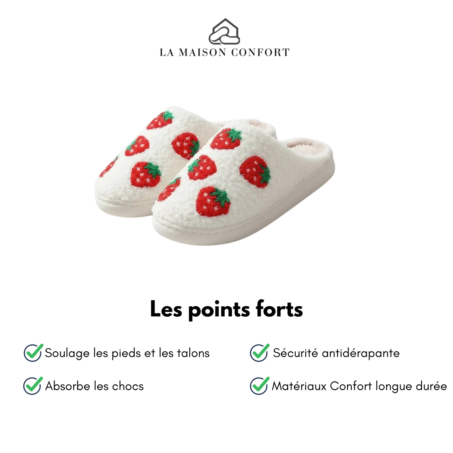 Chaussons Confort Calmero – Fraise