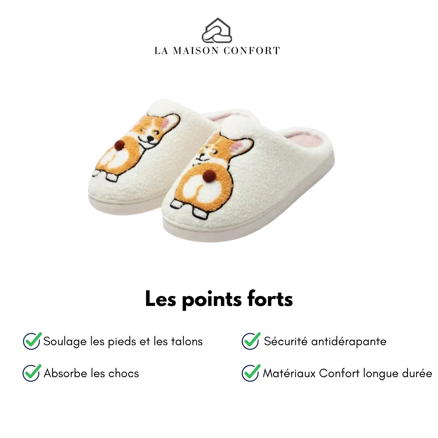 Chaussons Confort Calmero – Welsh Corgi