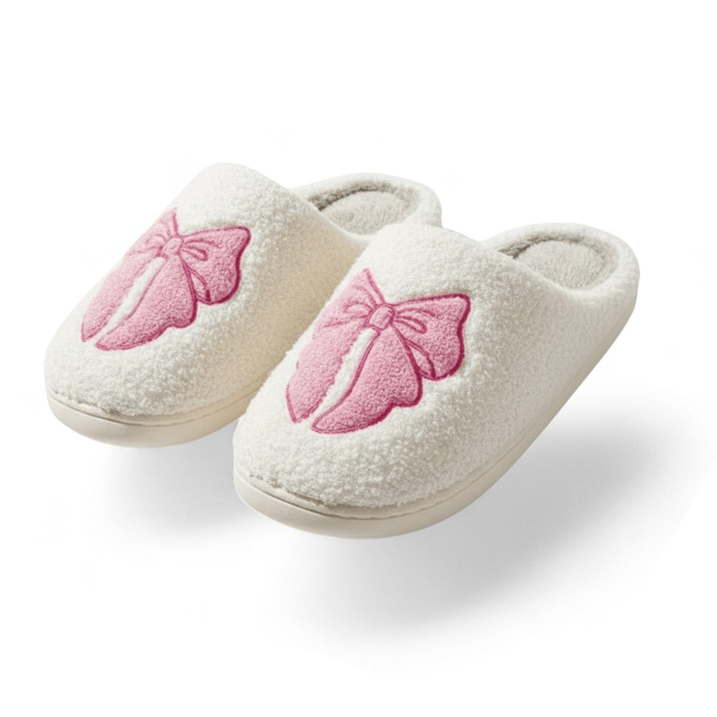 Chaussons Confort Calmero – Nœud Rose