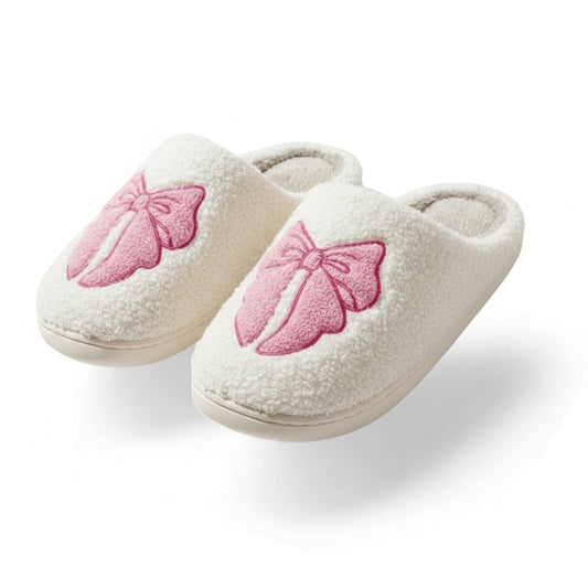Chaussons Confort Calmero – Nœud Rose