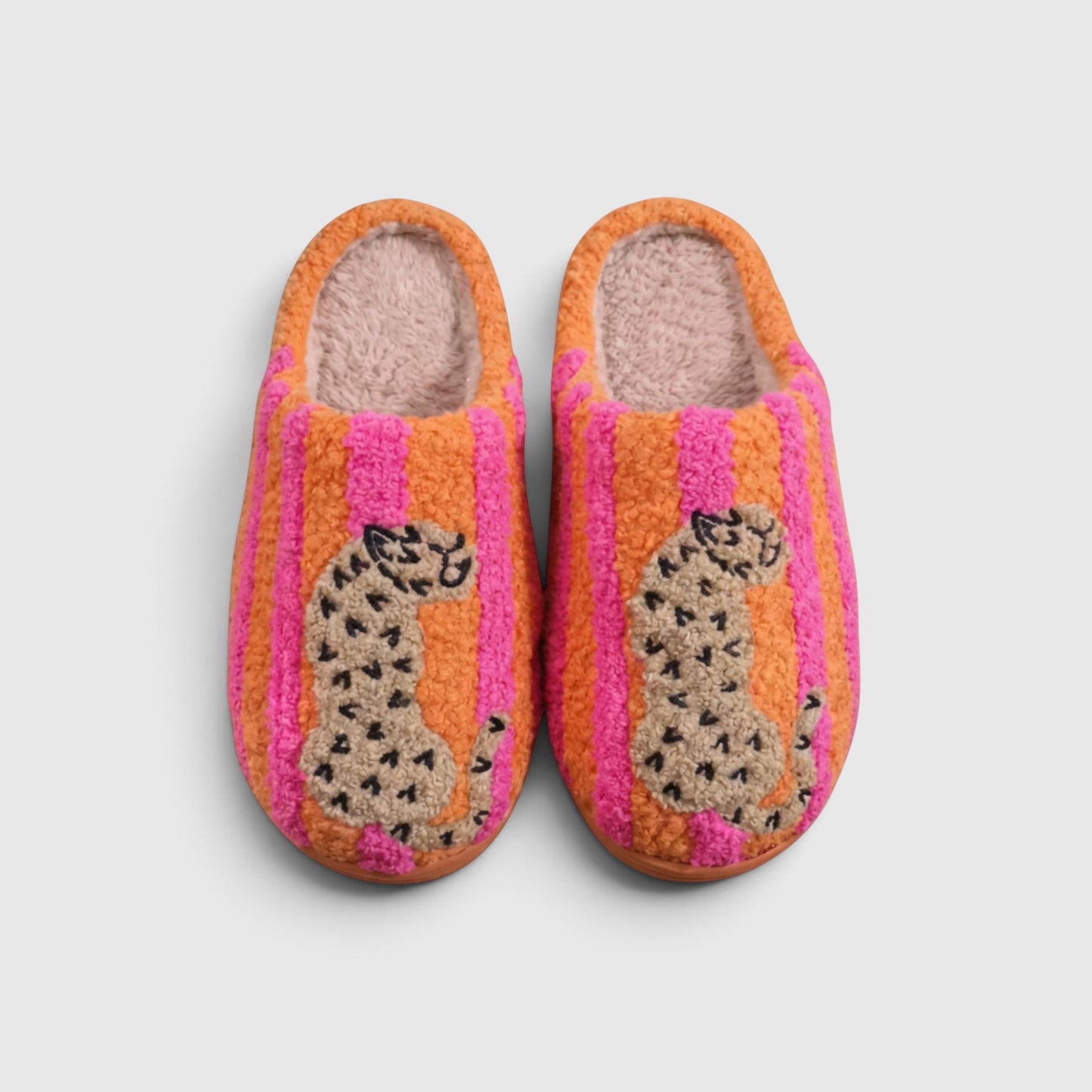 Chaussons Confort Calmero – Rayé Léopard