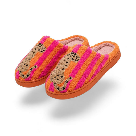 Chaussons Confort Calmero – Rayé Léopard