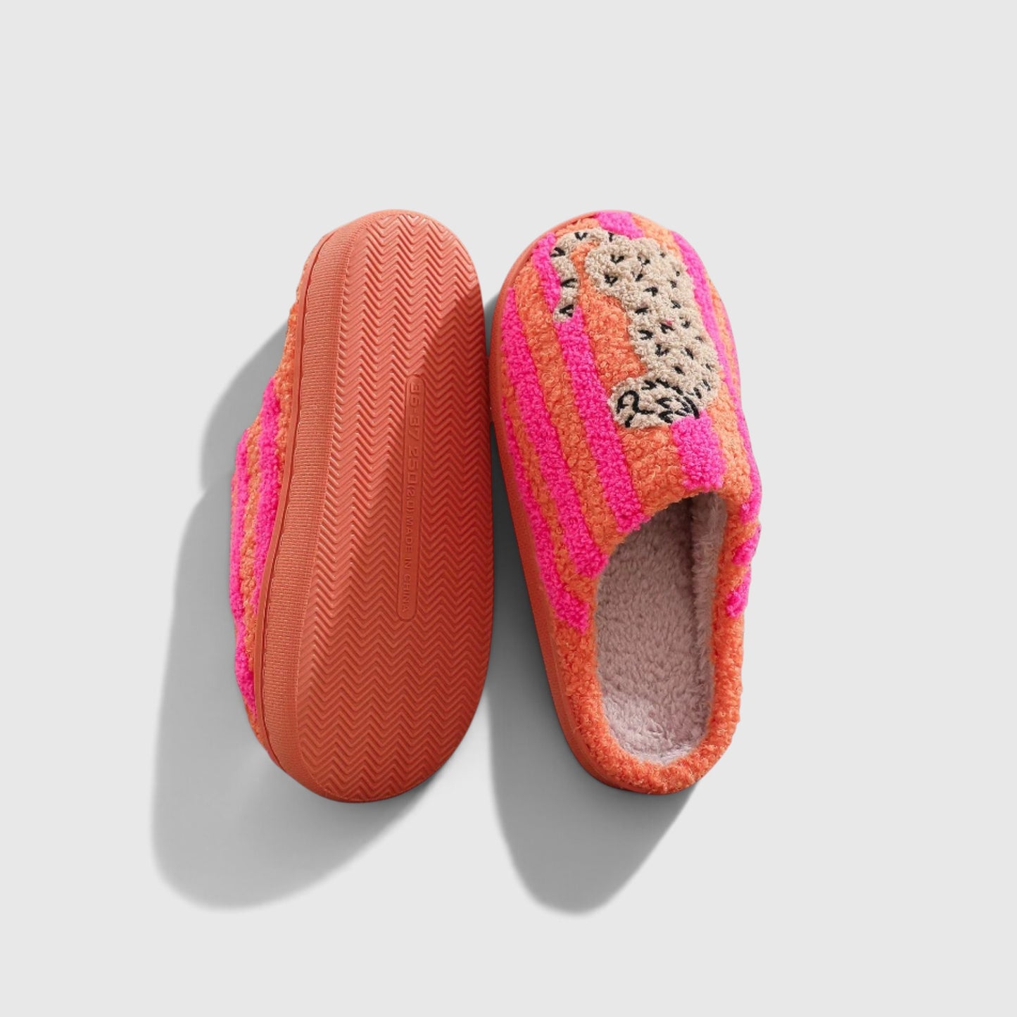 Chaussons Confort Calmero – Rayé Léopard
