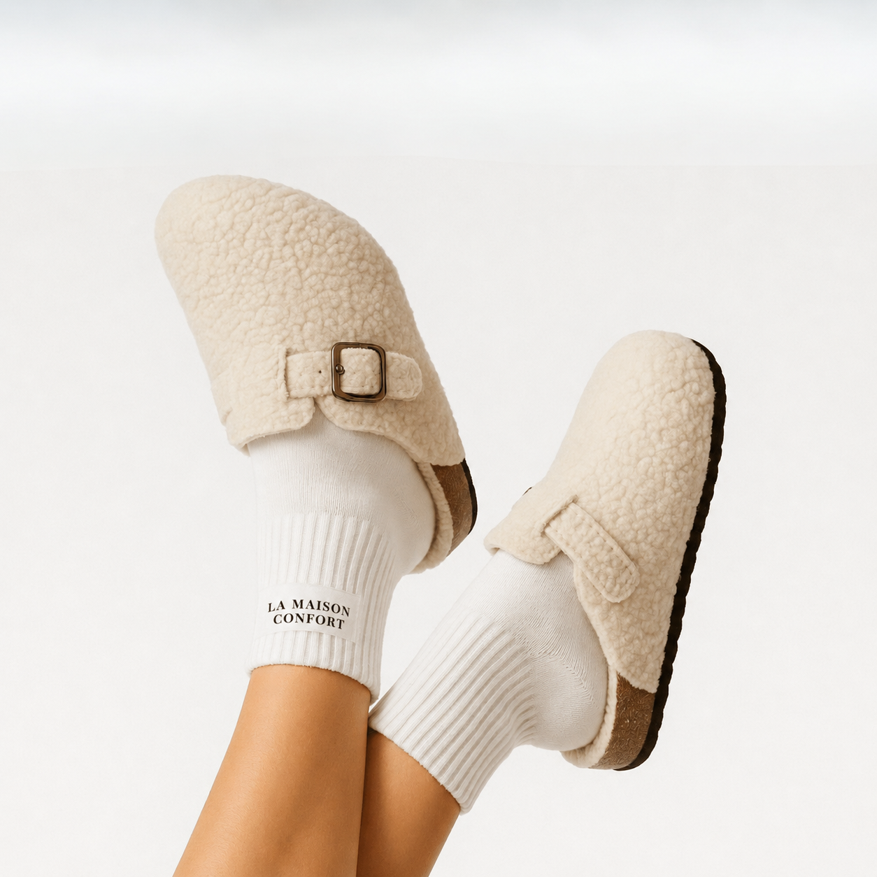 Mules Sabots Calmine – Laine Bouclée
