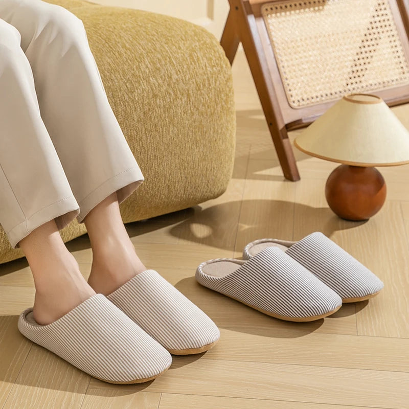 Chaussons Minimalistes Rayés - Calmio