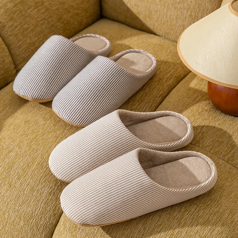 Chaussons Minimalistes Rayés - Calmio