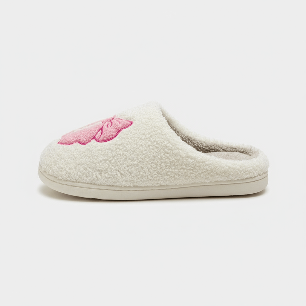Chaussons Confort Calmero – Nœud Rose